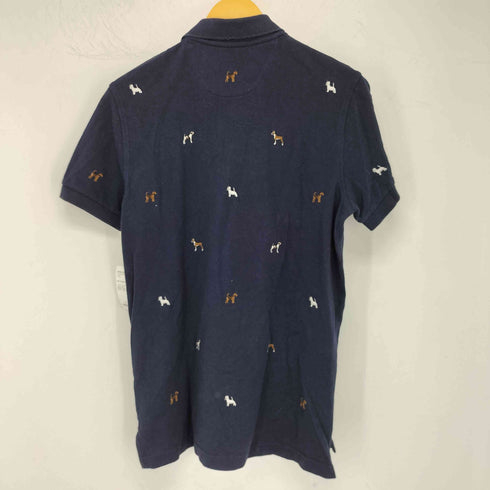 ブルックスブラザーズレッドフリース BROOKS BROTHERS REDFLEECE 総柄 犬 刺繍 S/S ポロシャツ メンズ JPN:M